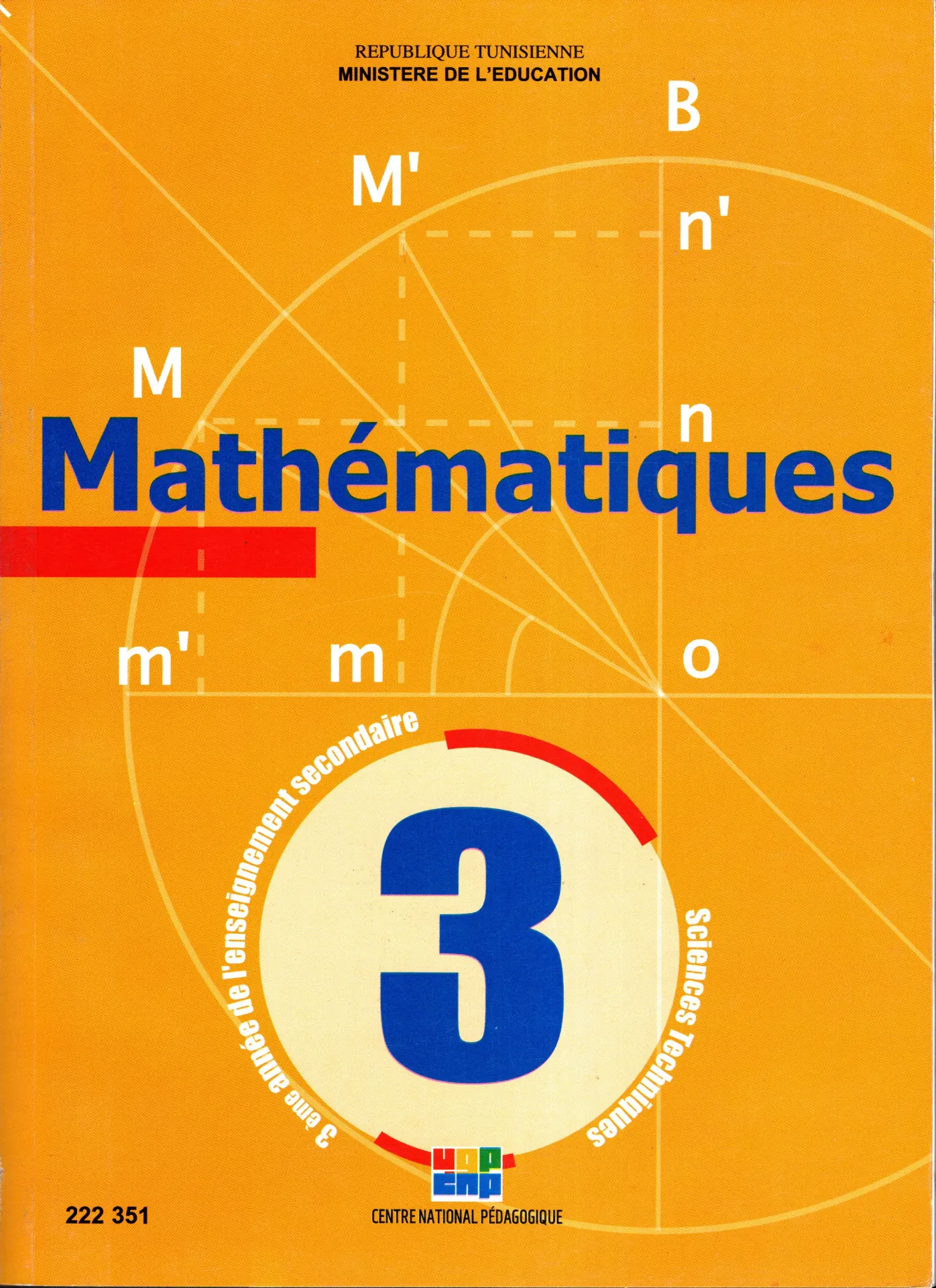 Livre Mathématique 3éme année secondaire Technique