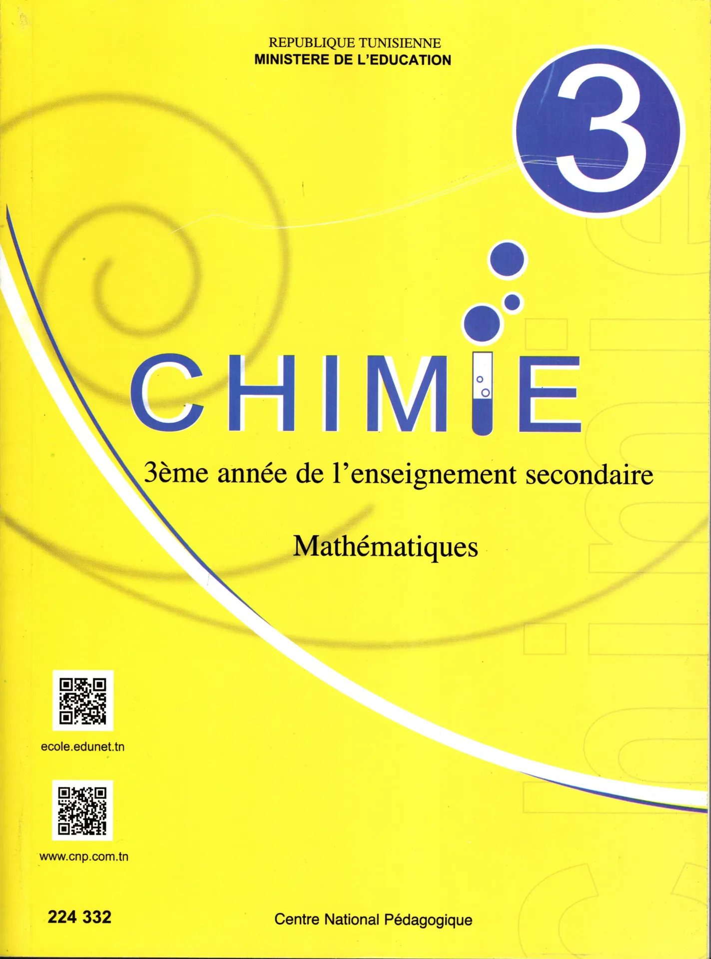 [224332] Livre Chimie 3éme année secondaire Mathématique