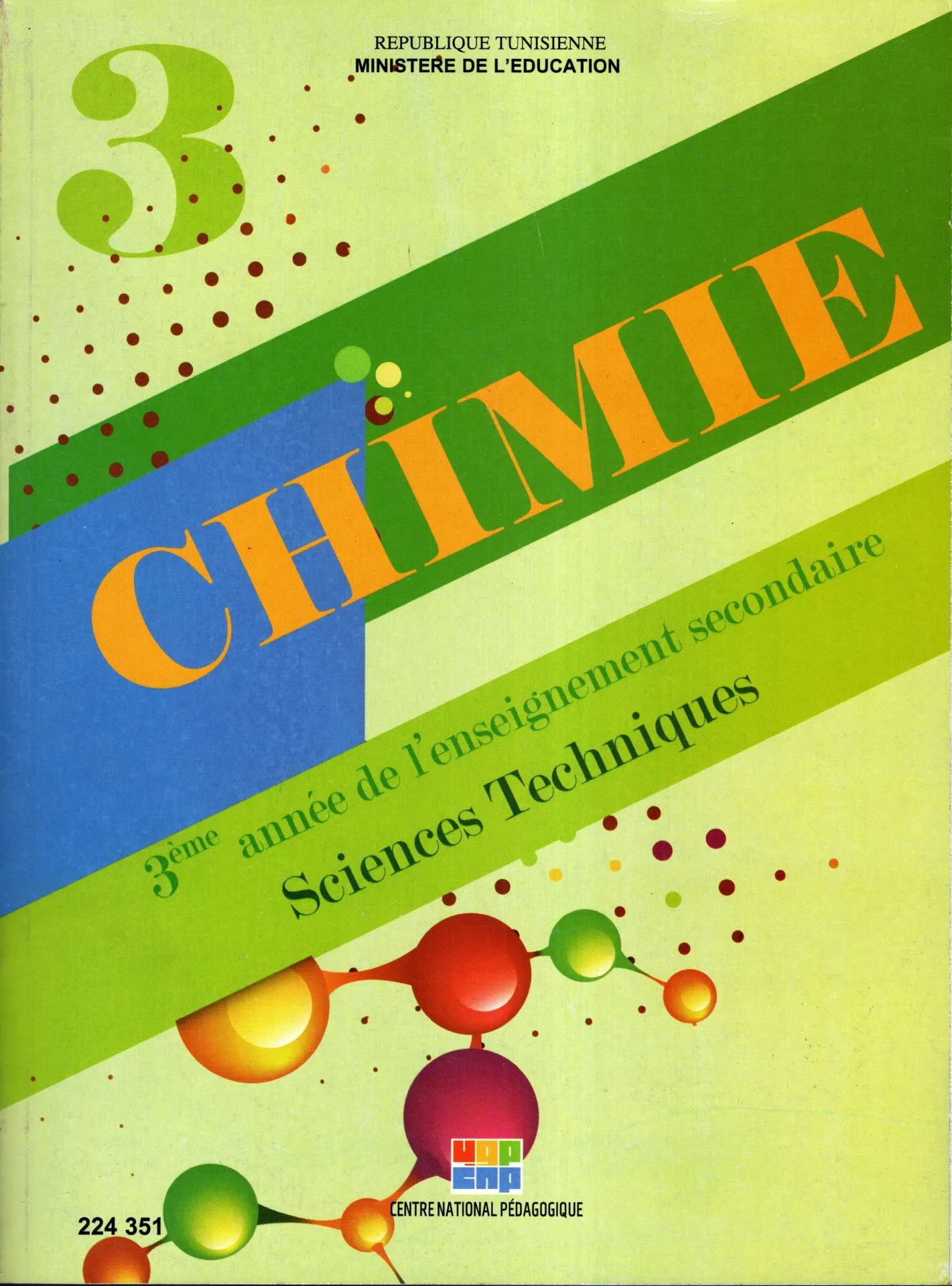 Livre Chimie 3éme année secondaire Technique