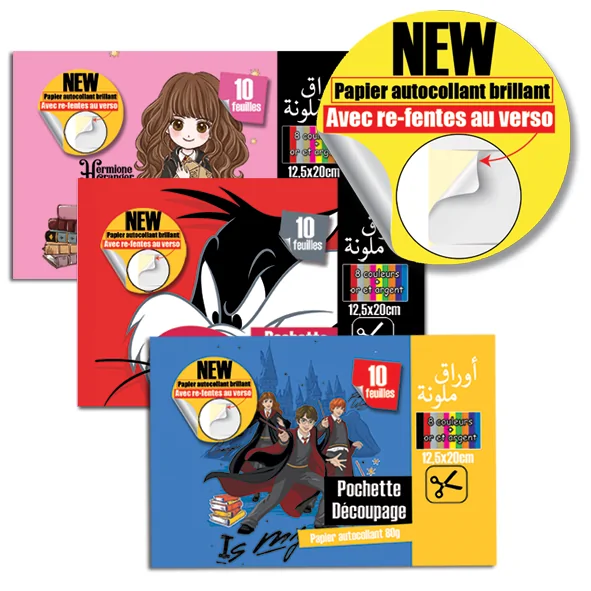 Pochette Découpage 12.5*20cm autocollant SELECTA