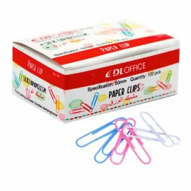 Boite de 100 trombone 33mm multicolore