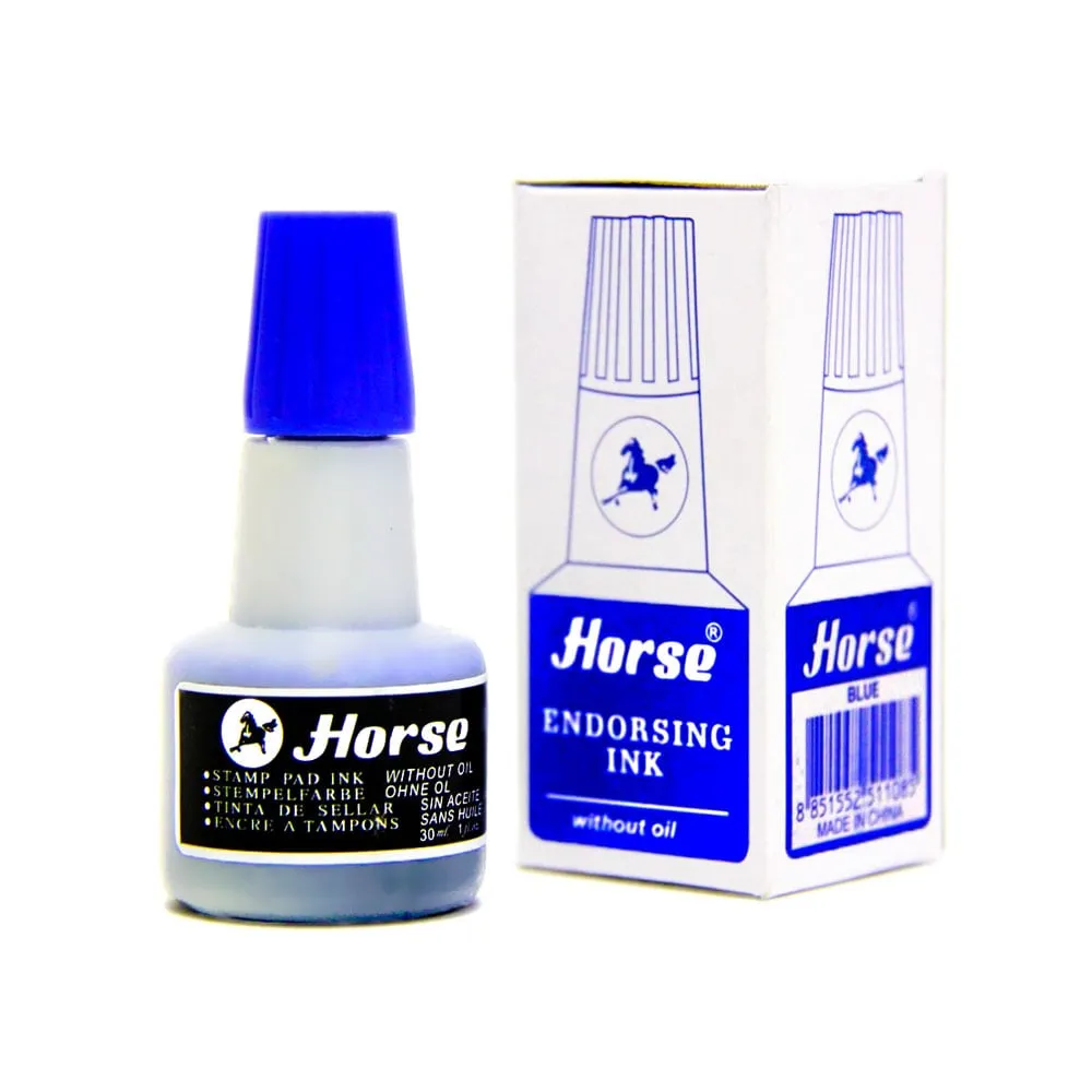Encre Tampon Horse Bleu
