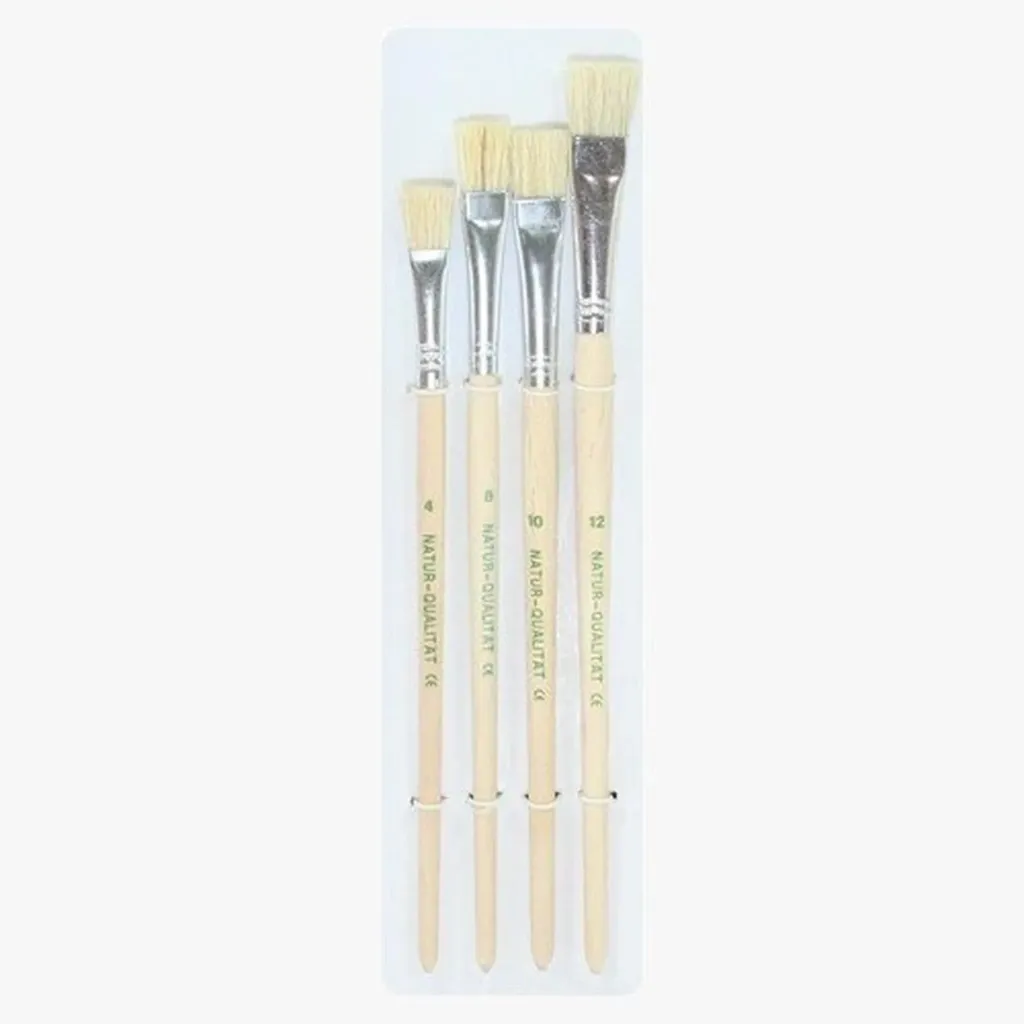 4 Pinceaux Plats FOSKA