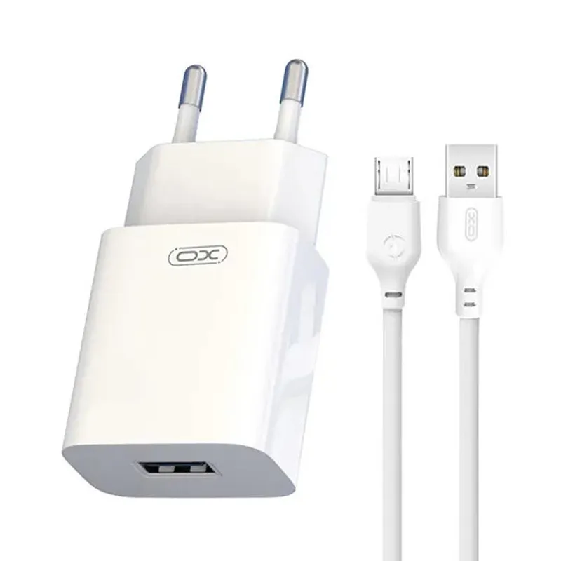 Chargeur XO L99 Avec Câble Micro USB Blanc