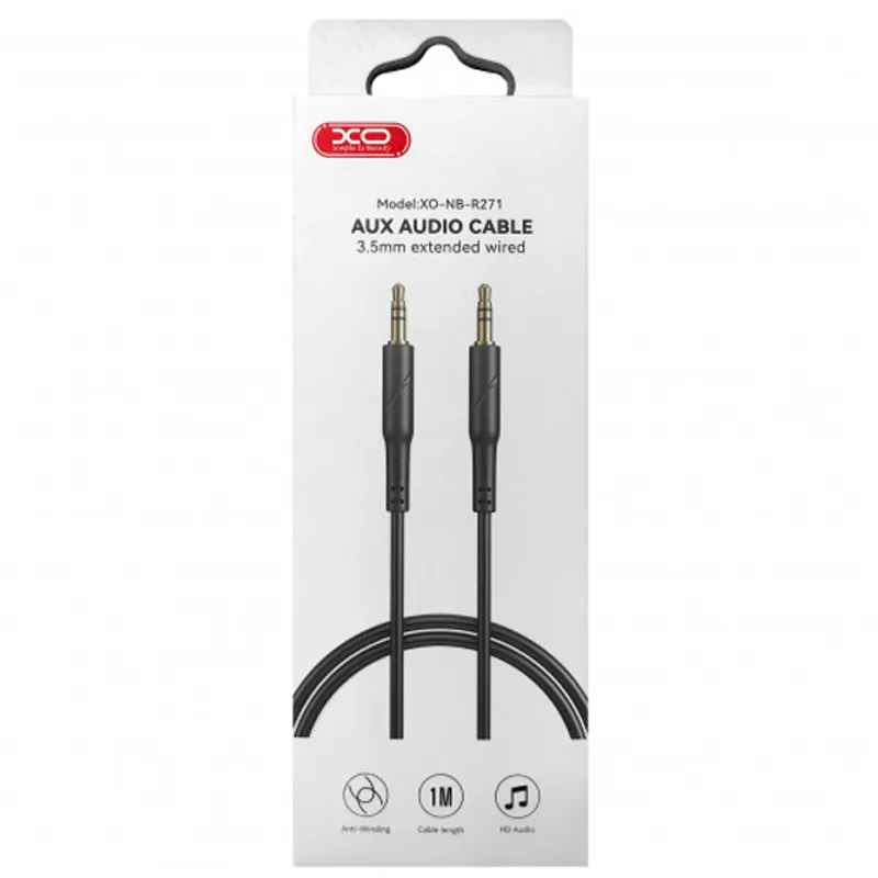 [XO-NB-R271-NOIR] Câble Audio XO NB-R271 Jack Male Noir