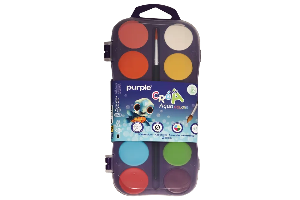 Aquarelle de 12 Crea PURPLE