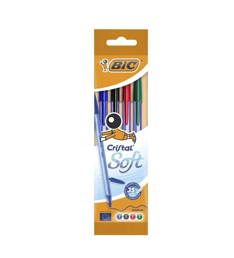 Pochette de 4 Stylo BIC SOFT