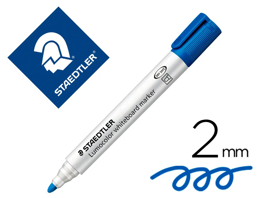 Pack de 10 Marqueurs STAEDTLER Lumocolor Pour tableau Bleu