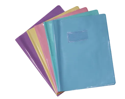 Protège Cahier 17*22cm Glossy Pastel (Bleu Pastel)