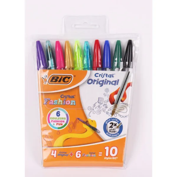 pochette de 10 stylo bic cristal 